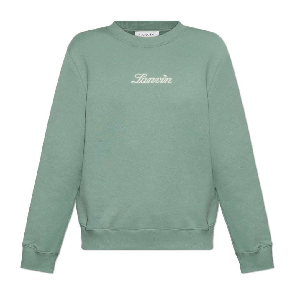 Lanvin Sweatshirt met geborduurd logo Green Dames