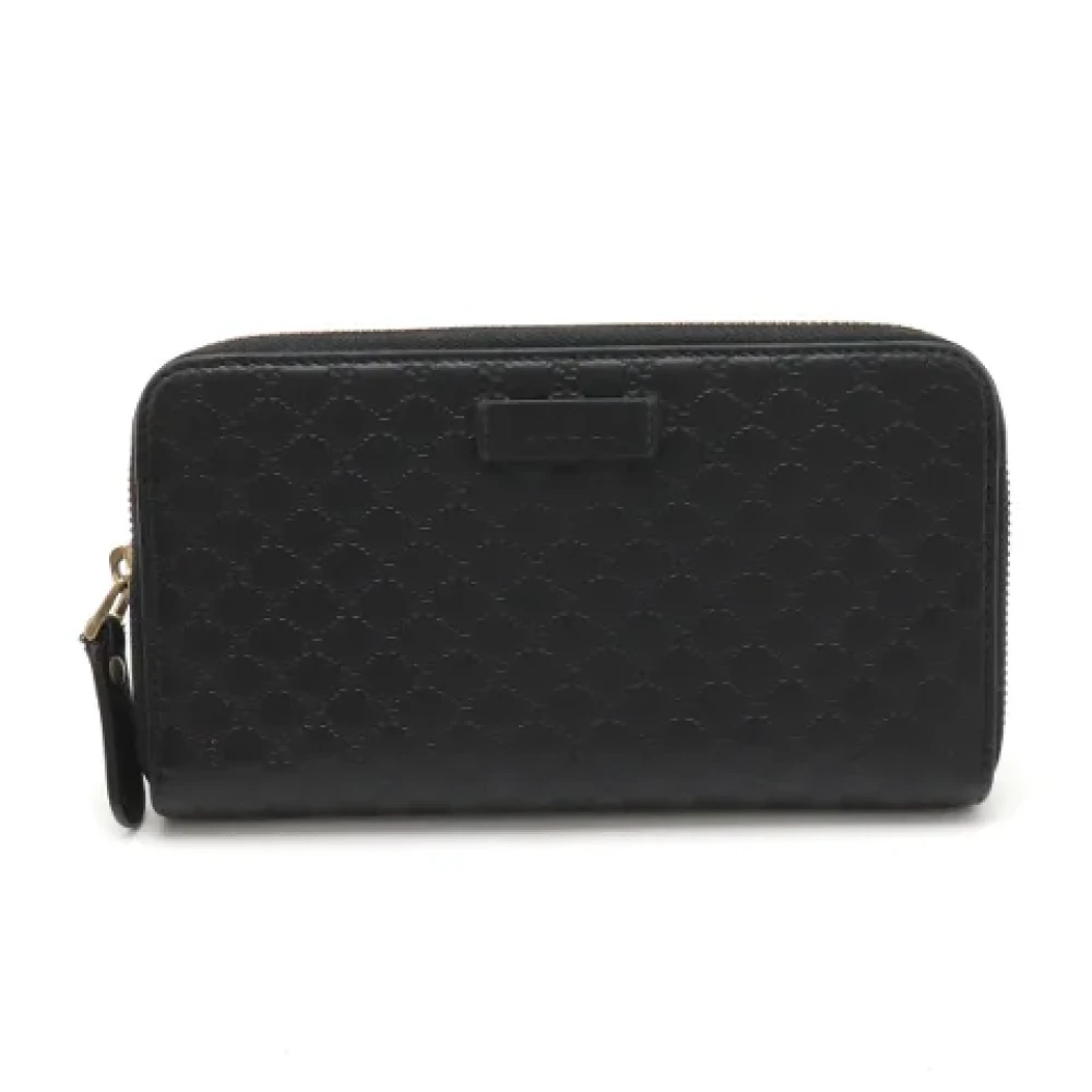 Gucci Vintage Pre-owned Leather wallets Black Dames