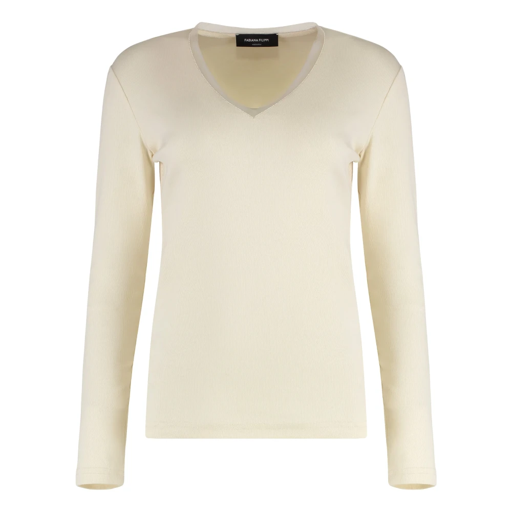 Fabiana Filippi Women's Beige Jersey T-Shirt