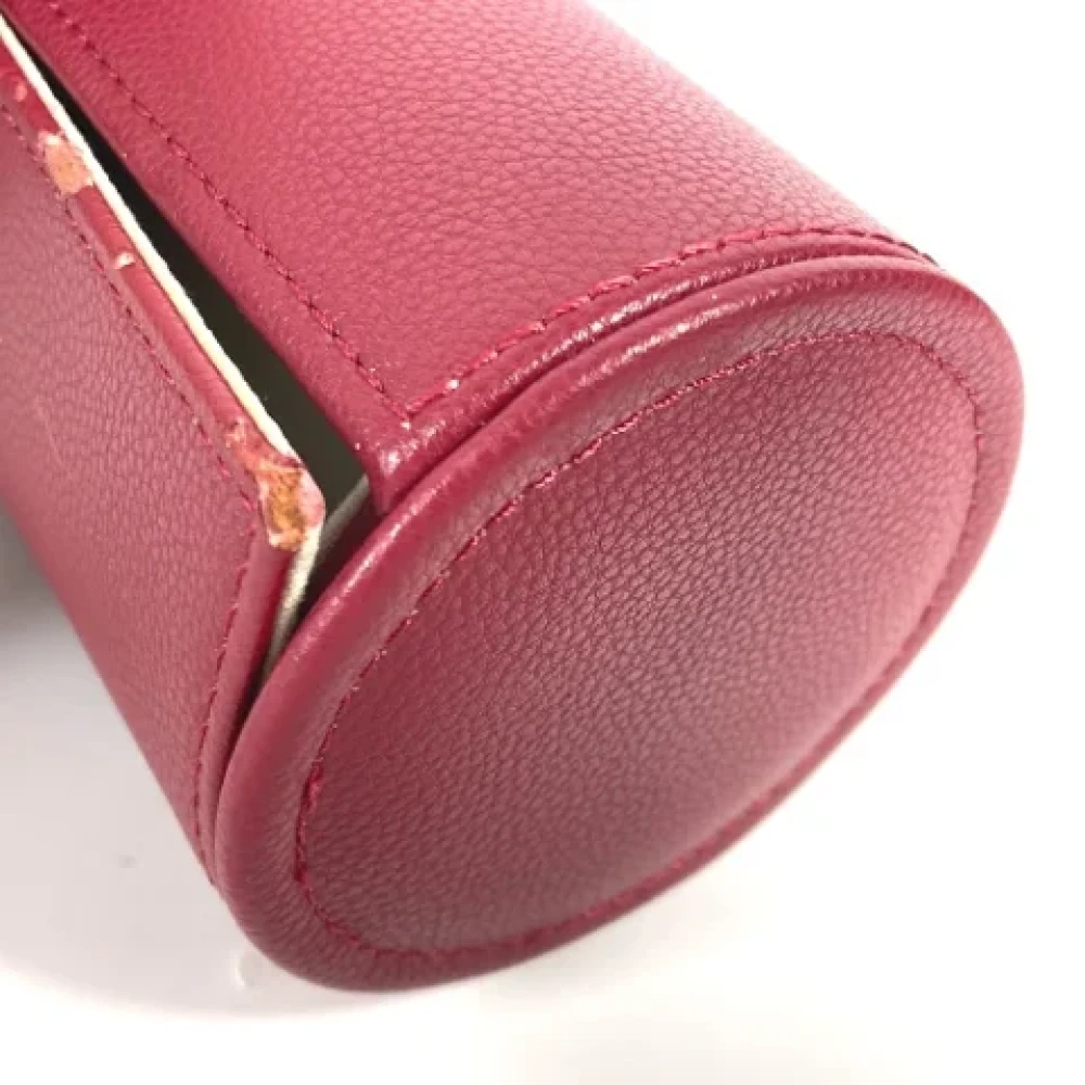 Salvatore Ferragamo Pre-owned Leather home-office Red Dames