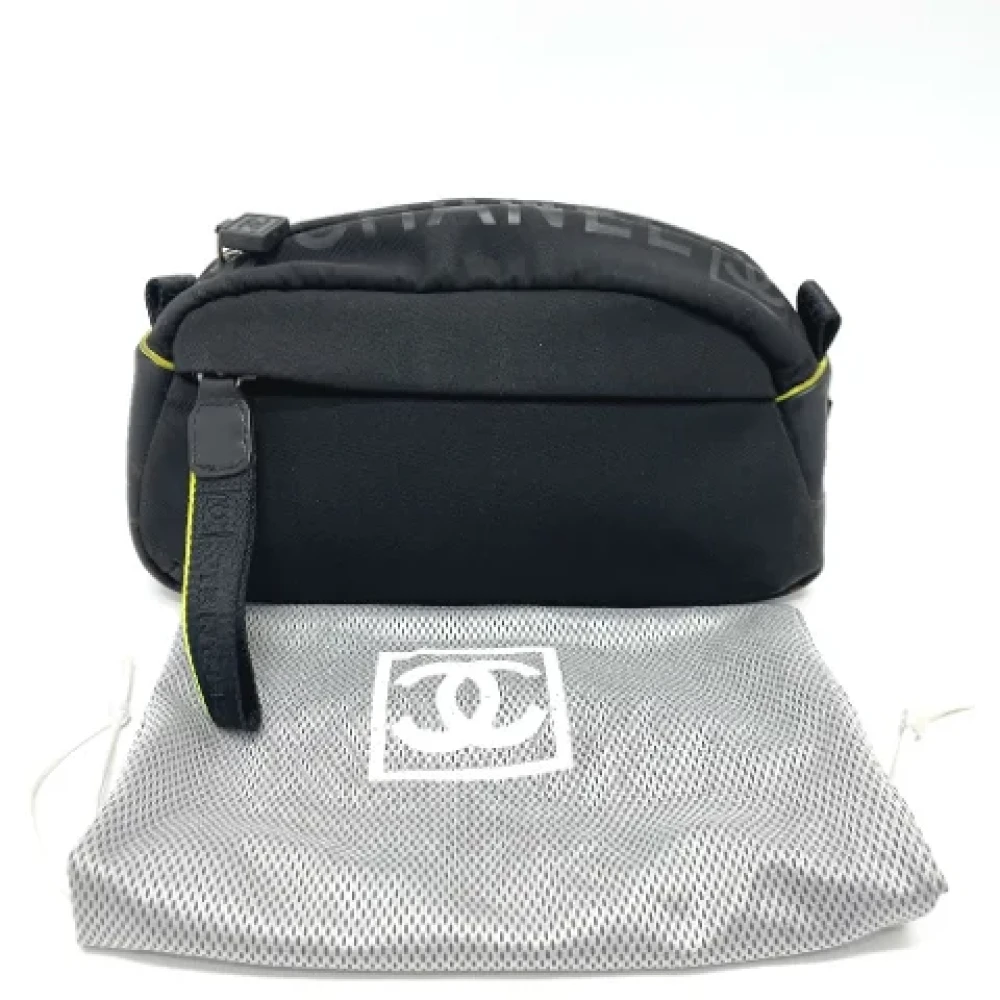Chanel Vintage Pre-owned Canvas clutches Black Dames