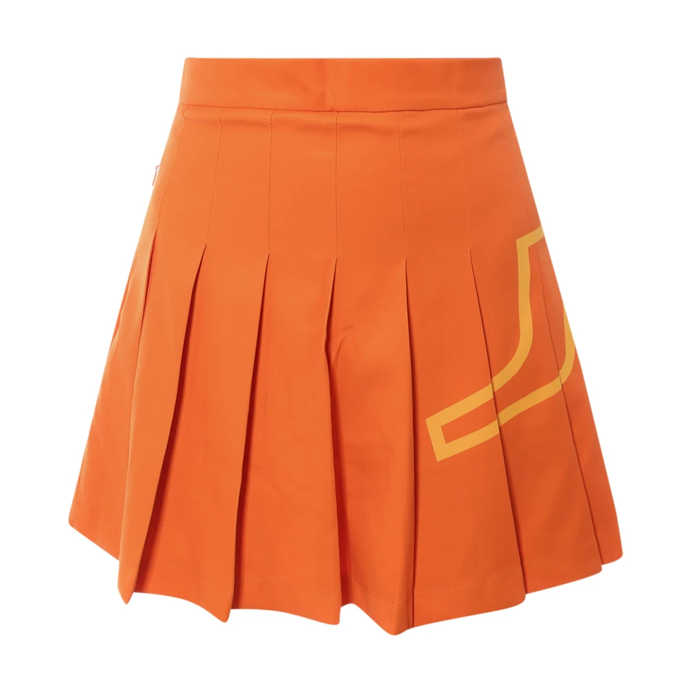 J.LINDEBERG Gerecyclede Plooirok met Shorts Detail Orange Dames
