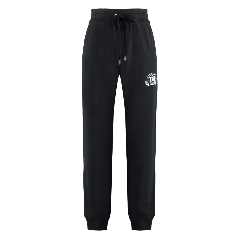 Dolce & Gabbana Katoenen Track-Pants met Geribbelde Boorden Black Heren