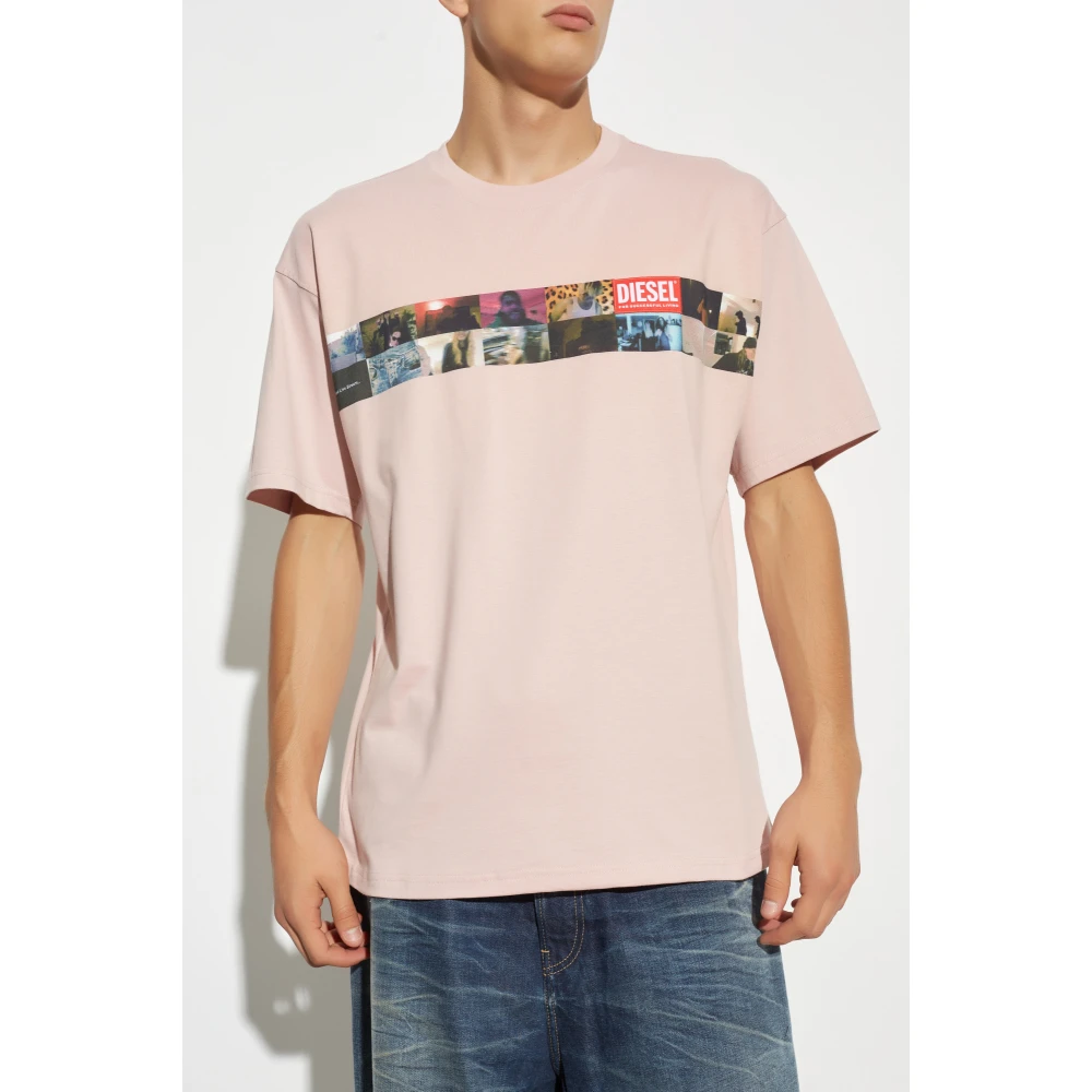 Diesel T-shirt T-Boxty Pink Heren