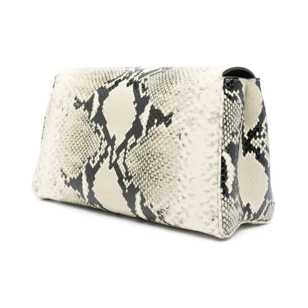 Khaite Python Print Schoudertas Beige Dames