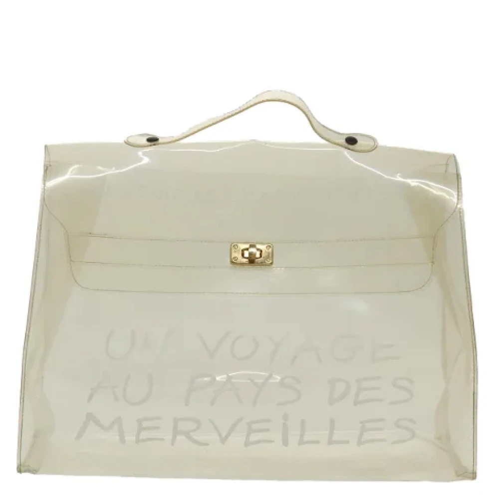 Hermès Vintage Pre-owned Vinyl handbags White Dames