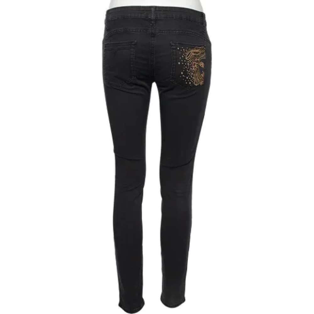 Versace Pre-owned Cotton jeans Gray Dames