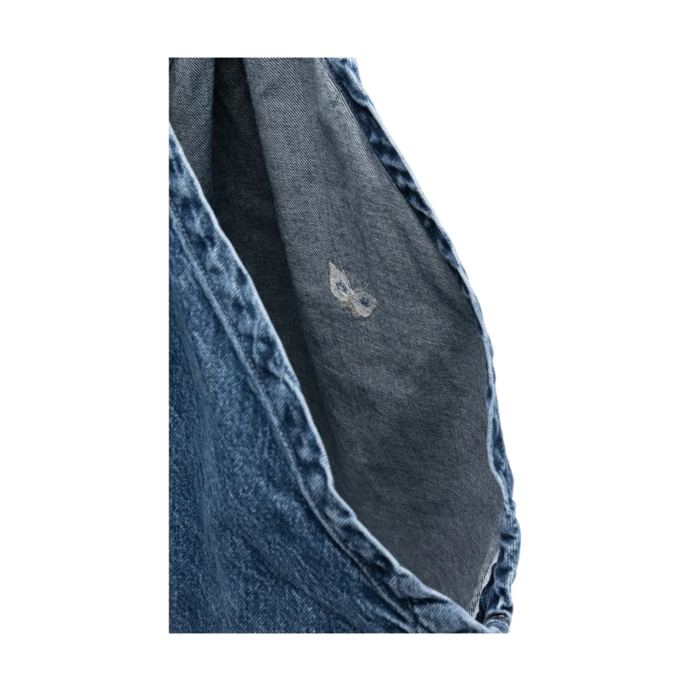 Our Legacy Indigo Blauwe Geborduurde Heuptas Blue Heren