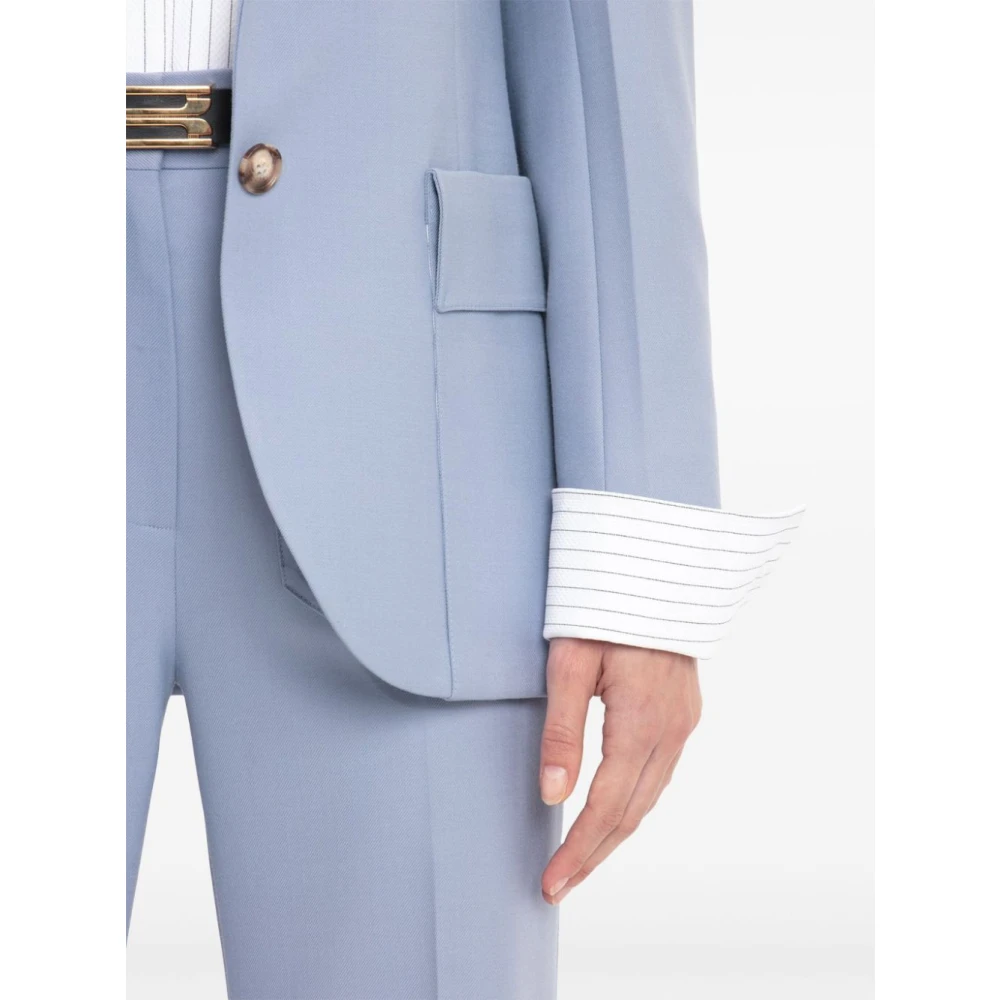Victoria Beckham Malva Blazer met 2 Knopen Blue Dames
