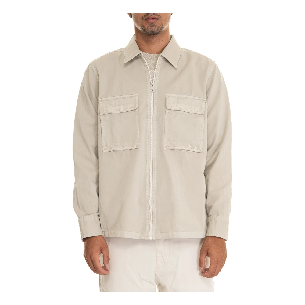Boss Warme Winter Puffer Jas Beige Heren