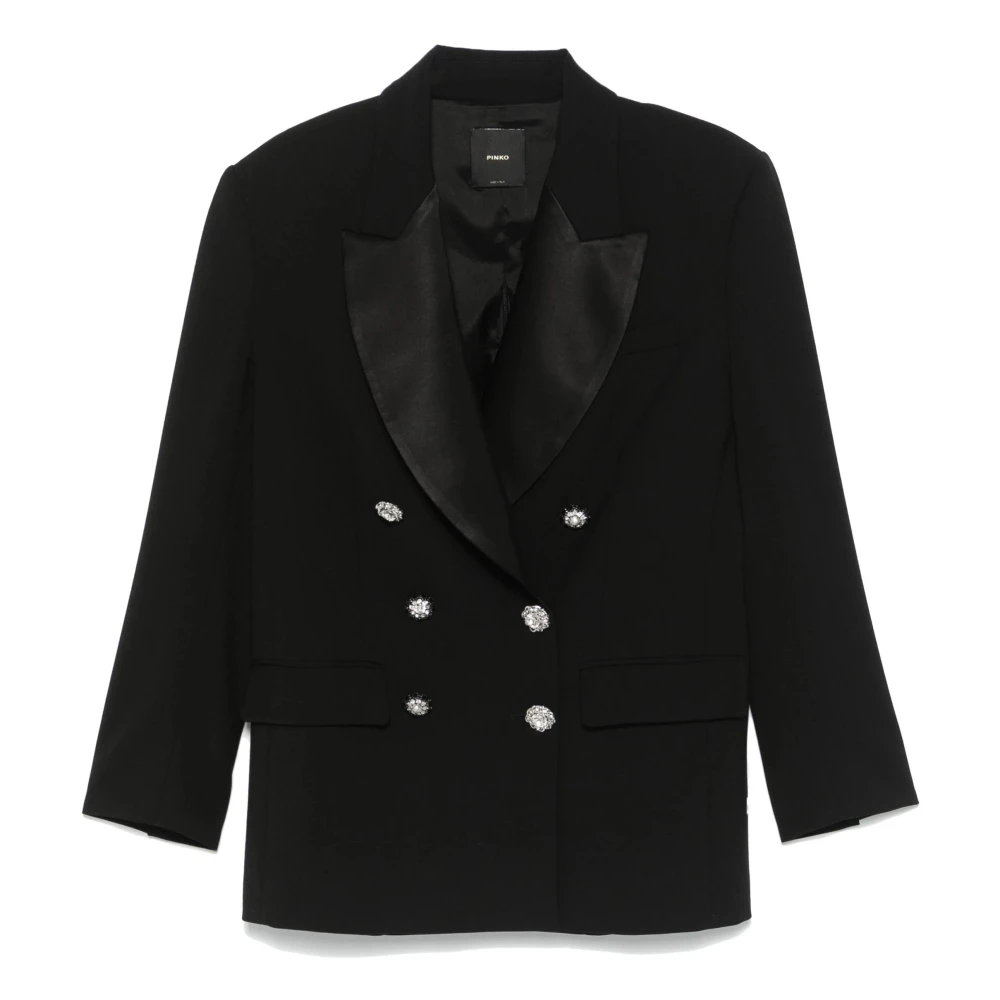 Pinko Stijlvolle Jas voor Vrouwen Black Dames