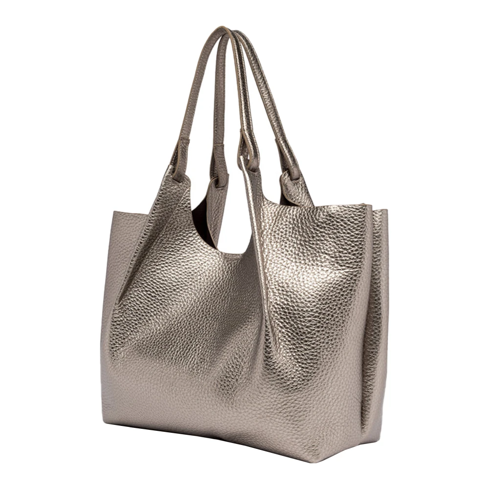 Gianni Chiarini Gouden leren tote tas Yellow Dames