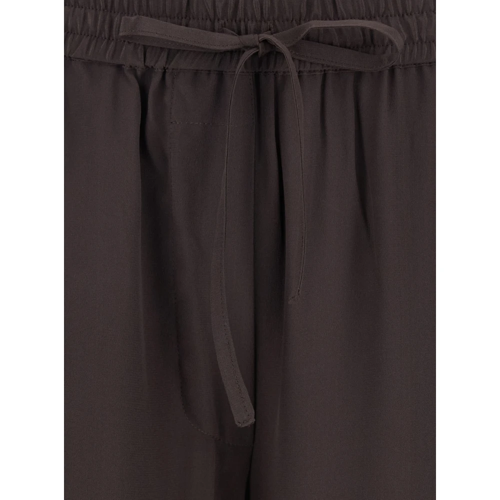 P.a.r.o.s.h. Zijden Trekkoord Taille Bruine Broek Brown Dames