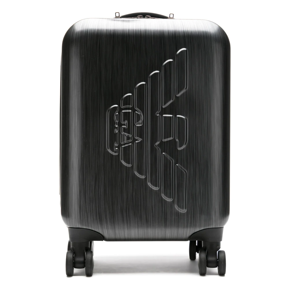 Emporio Armani Men's Gray Stylish Travel Trolley Bag