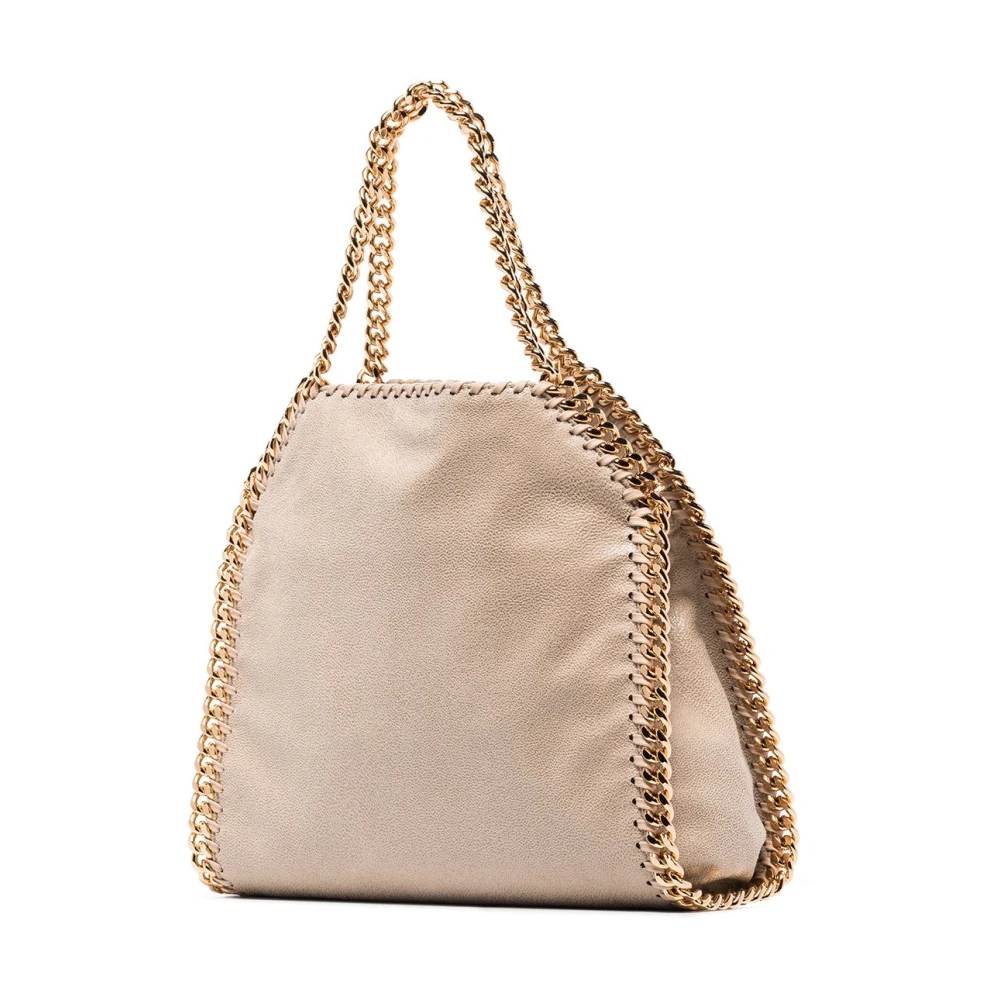Stella Mccartney Whipstitch Chain Trim Beige Tas Beige Dames
