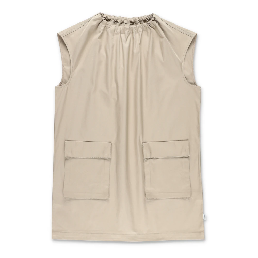 Mm6 Maison Margiela Women's Beige Stylish Pocket Dress