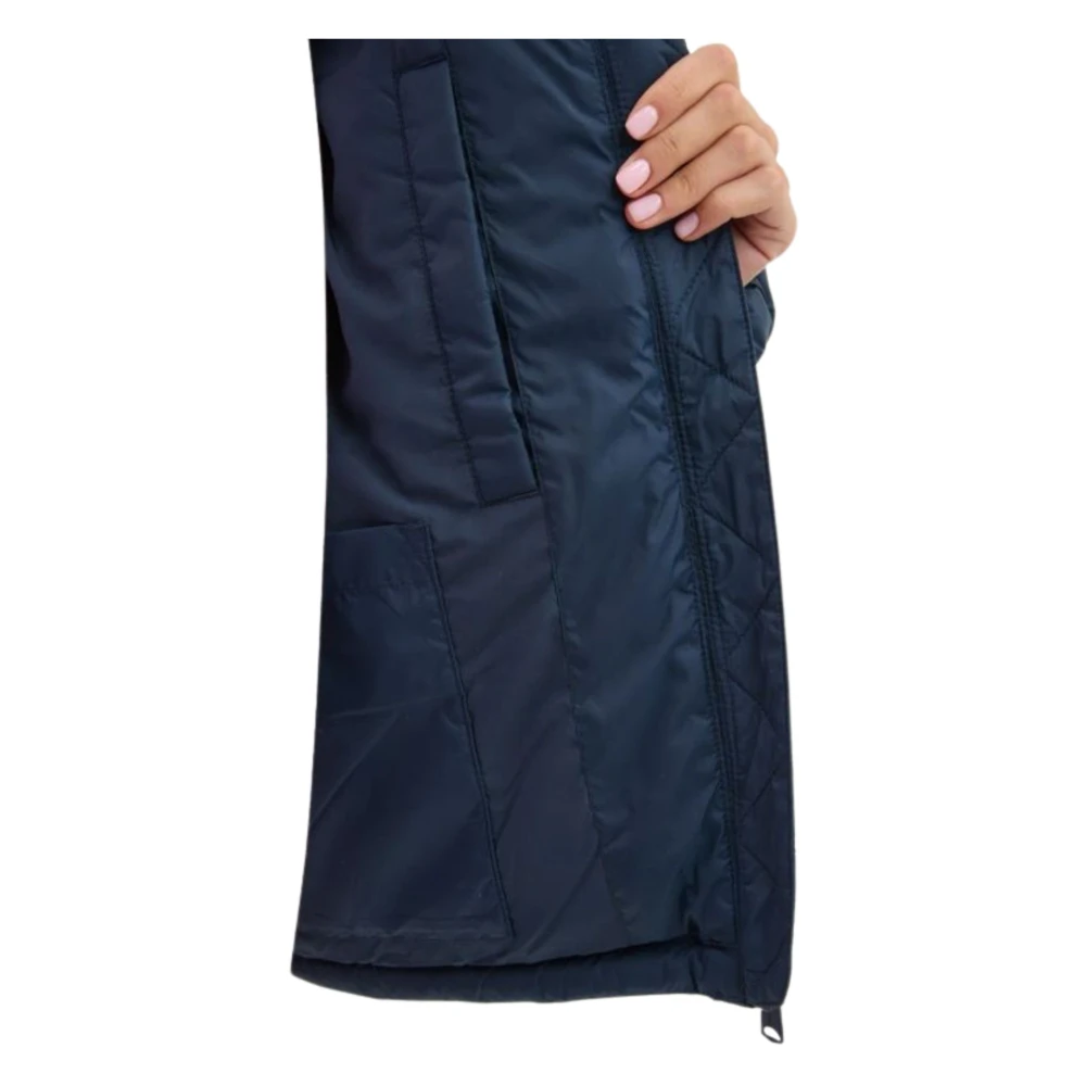 Tommy Hilfiger Blauwe Hooded Pufferjas Blue Dames
