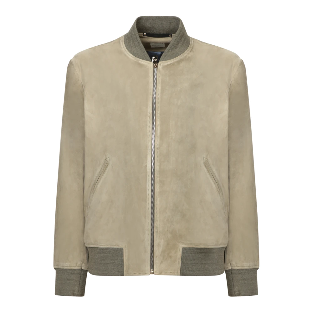 PS By Paul Smith Groene Leren Jas Aw24 Green Heren