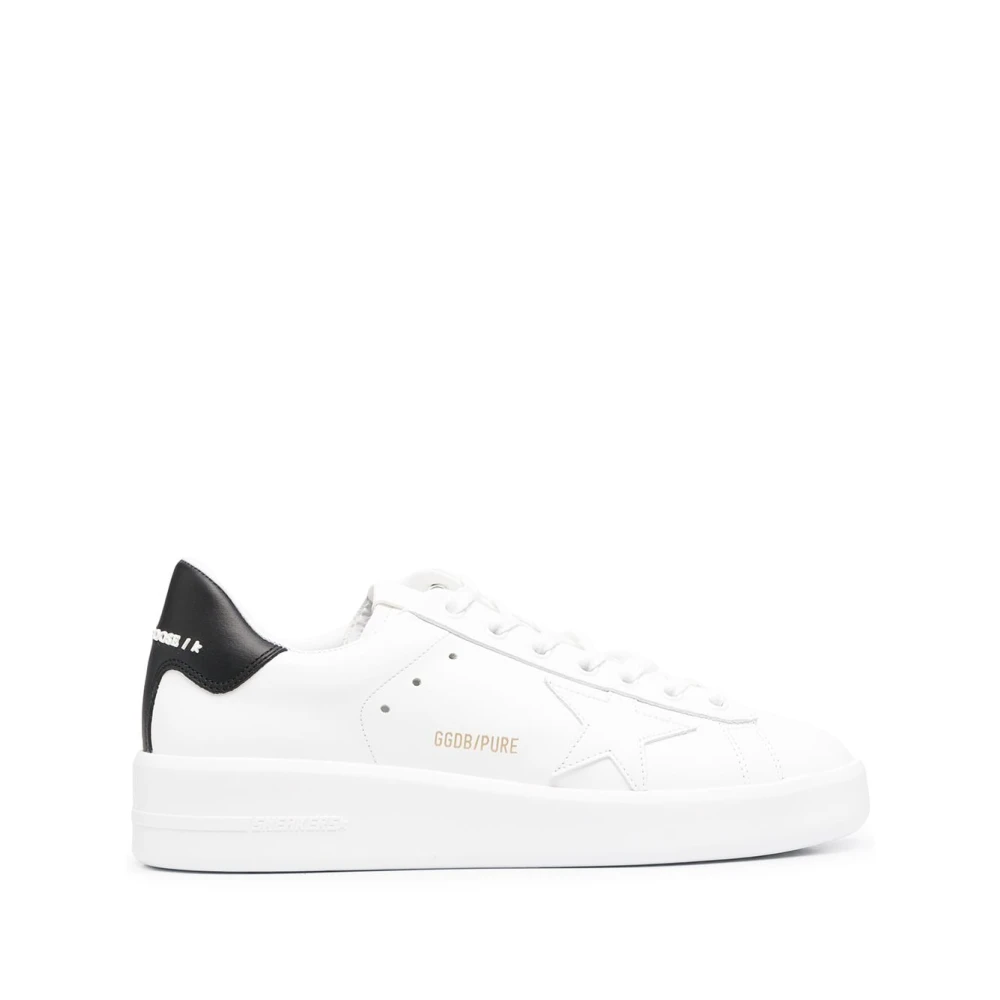 Golden Goose Witte Sneakers Ronde Neus Vetersluiting Dames Schoenen