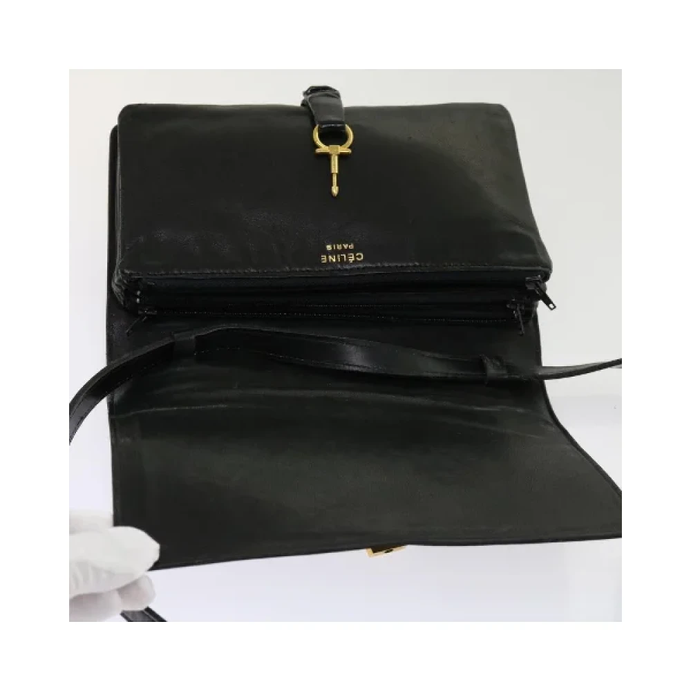 Celine Vintage Pre-owned Leather celine-bags Black Dames