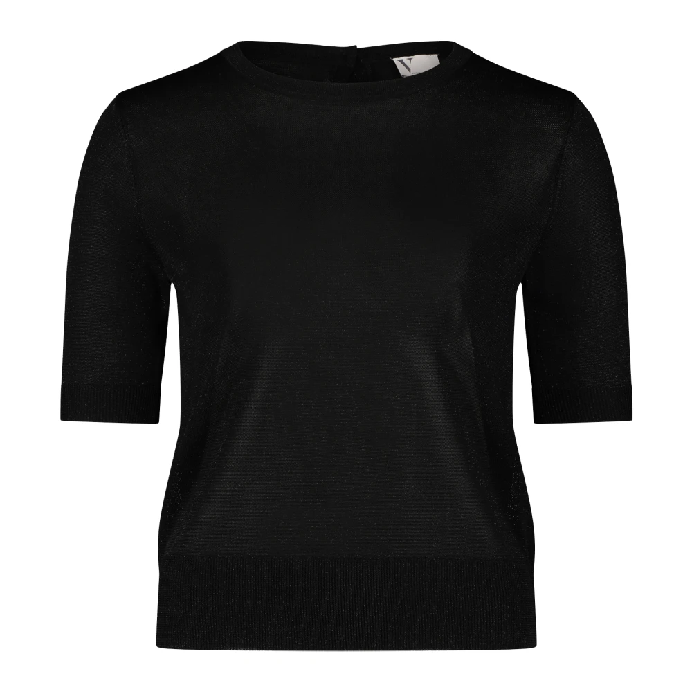 Vera Mont Gebreide trui met knopen Black Dames