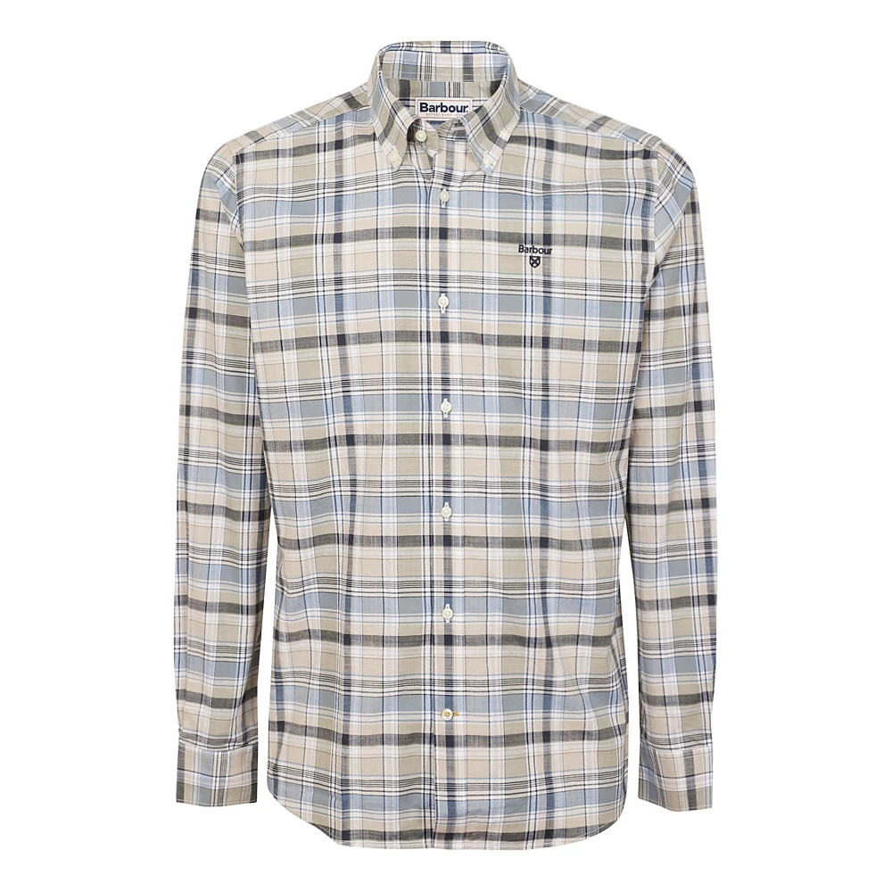 Barbour Op Maat Gemaakt Katoenen Overhemd Steenkleur Multicolor Heren
