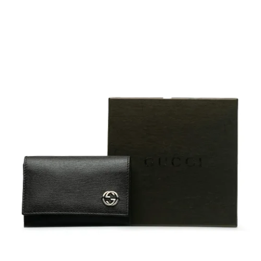 Gucci Vintage Pre-owned Leather key-holders Black Dames