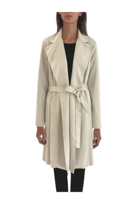 Cappotto scamosciato lungo