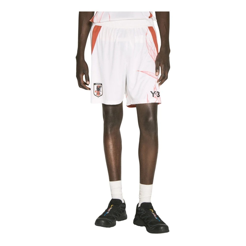 Y-3 Logo Applique Trekkoord Shorts White Heren