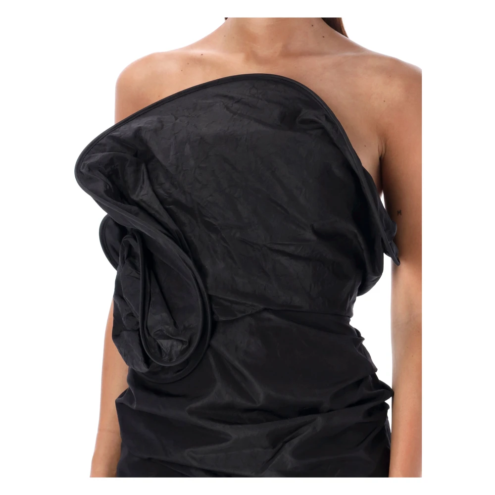 Magda Butrym Zwarte Bustier Taffeta Mini Jurk Black Dames