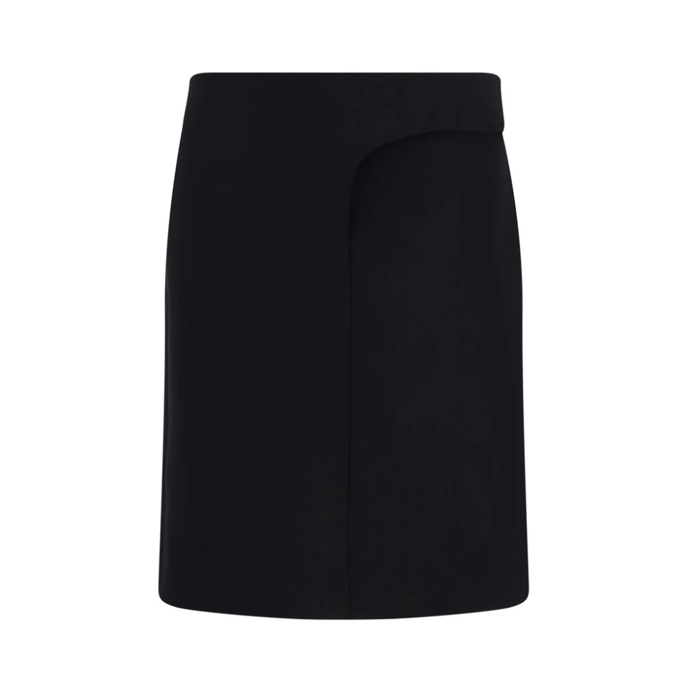 Jacquemus Asymmetrische Mini-Rock Rok Black Dames