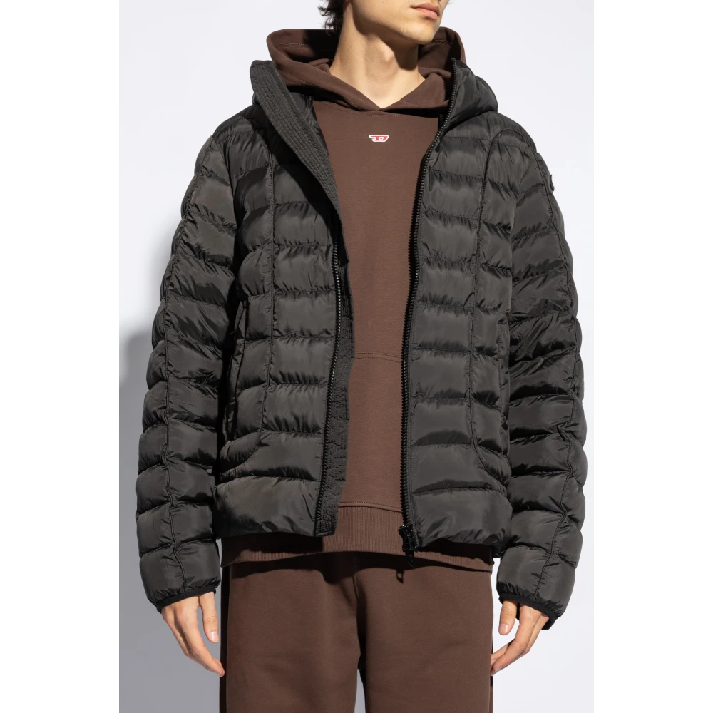 Diesel Gewatteerde jas W-Stone Black Heren