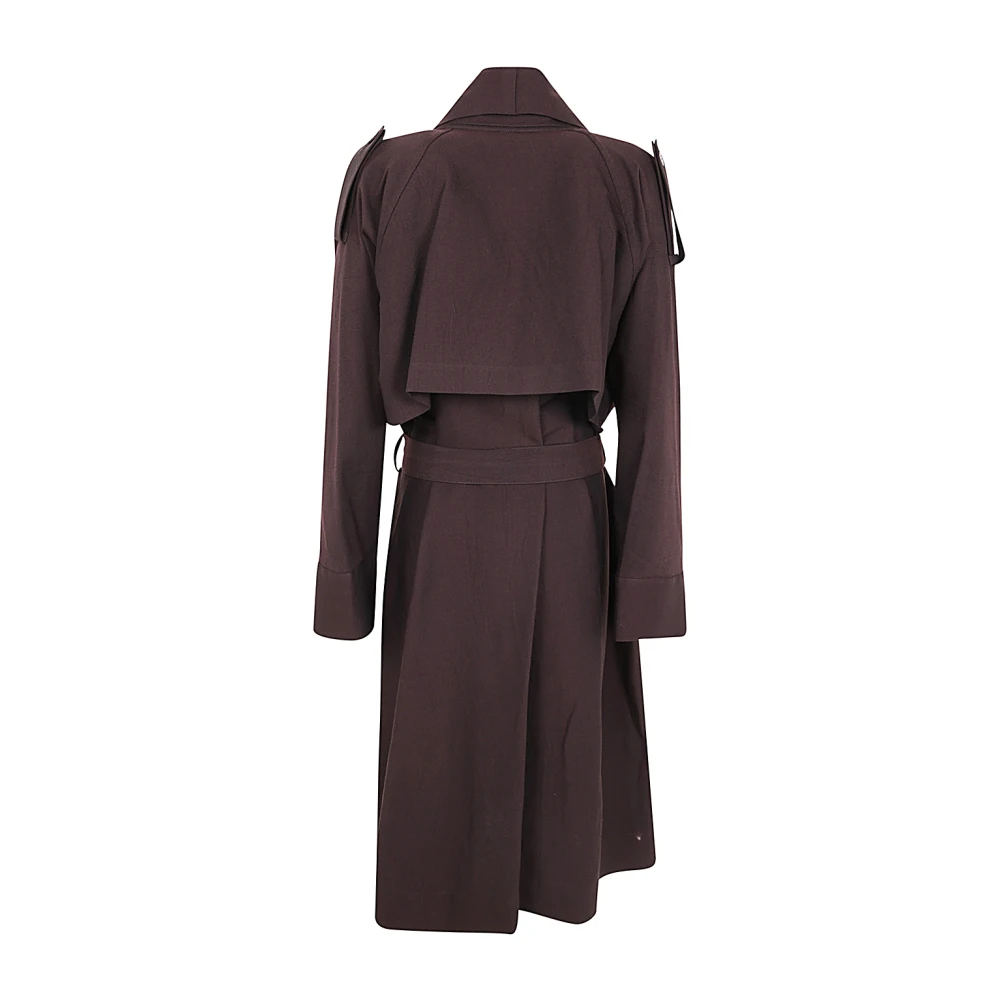 Issey Miyake Washi & Wool Coat Brown Dames