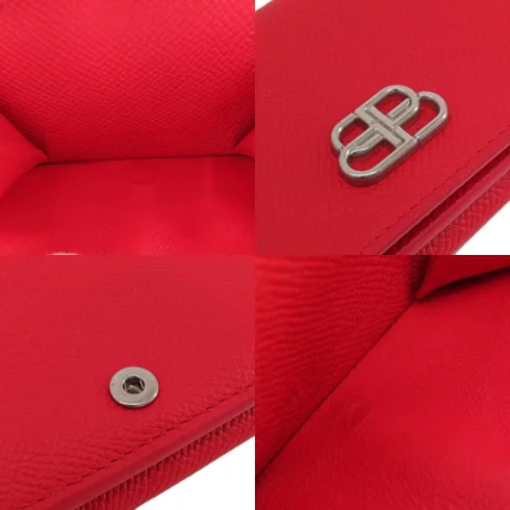 Balenciaga Vintage Pre-owned Leather wallets Red Dames