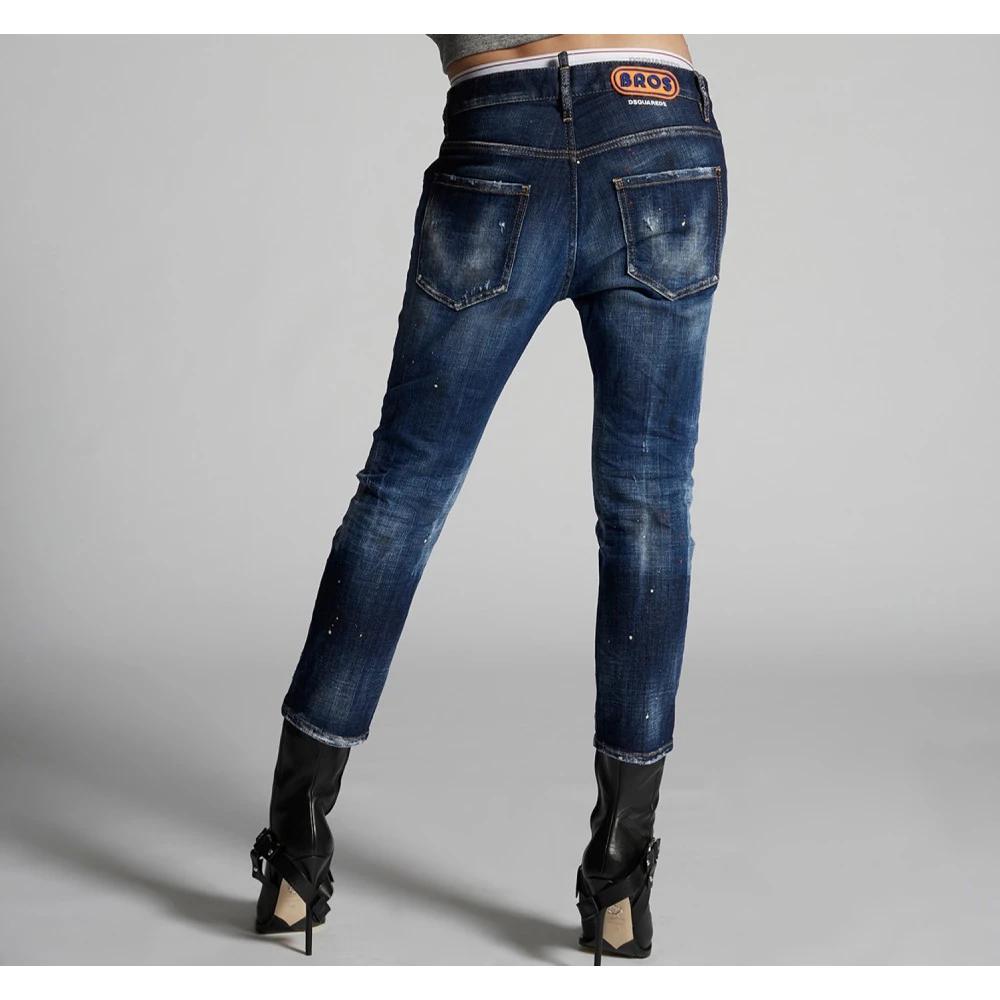 Dsquared2 Geverfde Versleten Jennifer Jeans Blue Heren