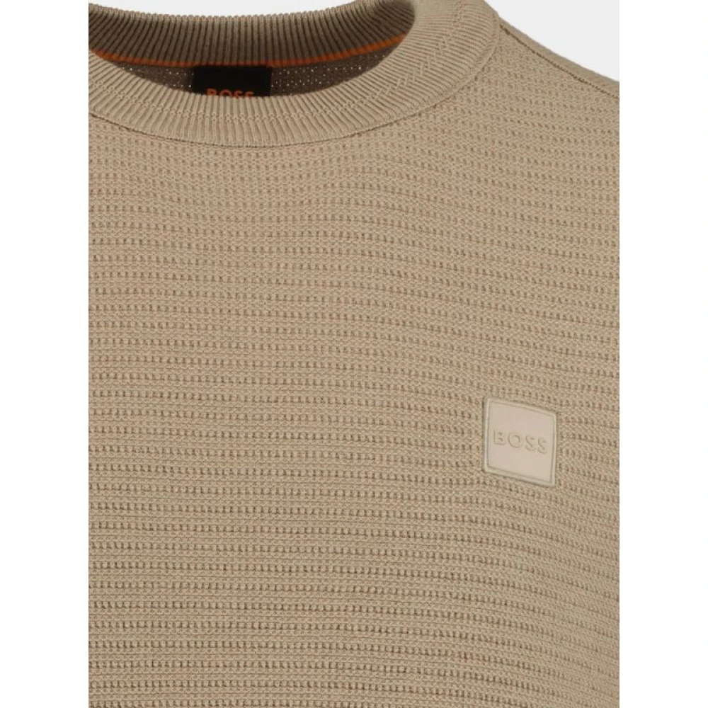 Hugo Boss Anion Gebreide Trui Regular Fit Brown Heren