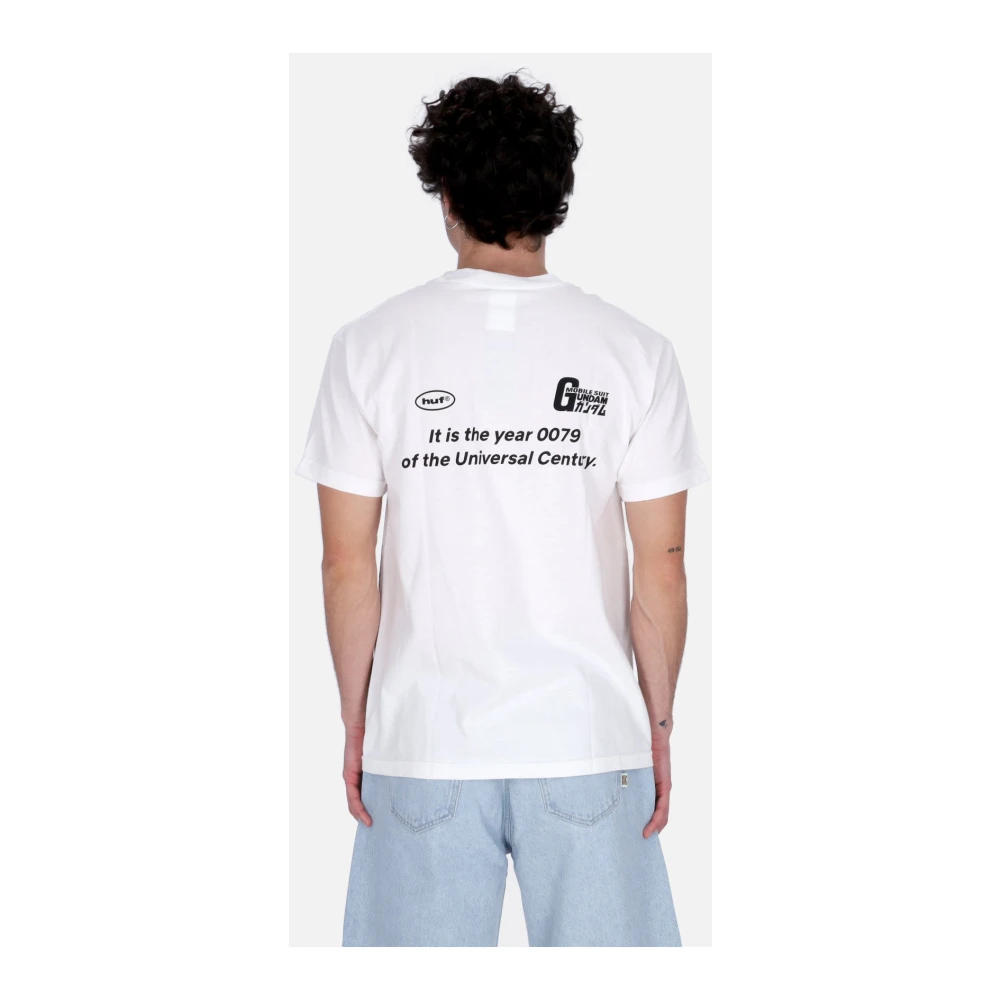 HUF Gundam Wit T-shirt Korte Mouw White Heren