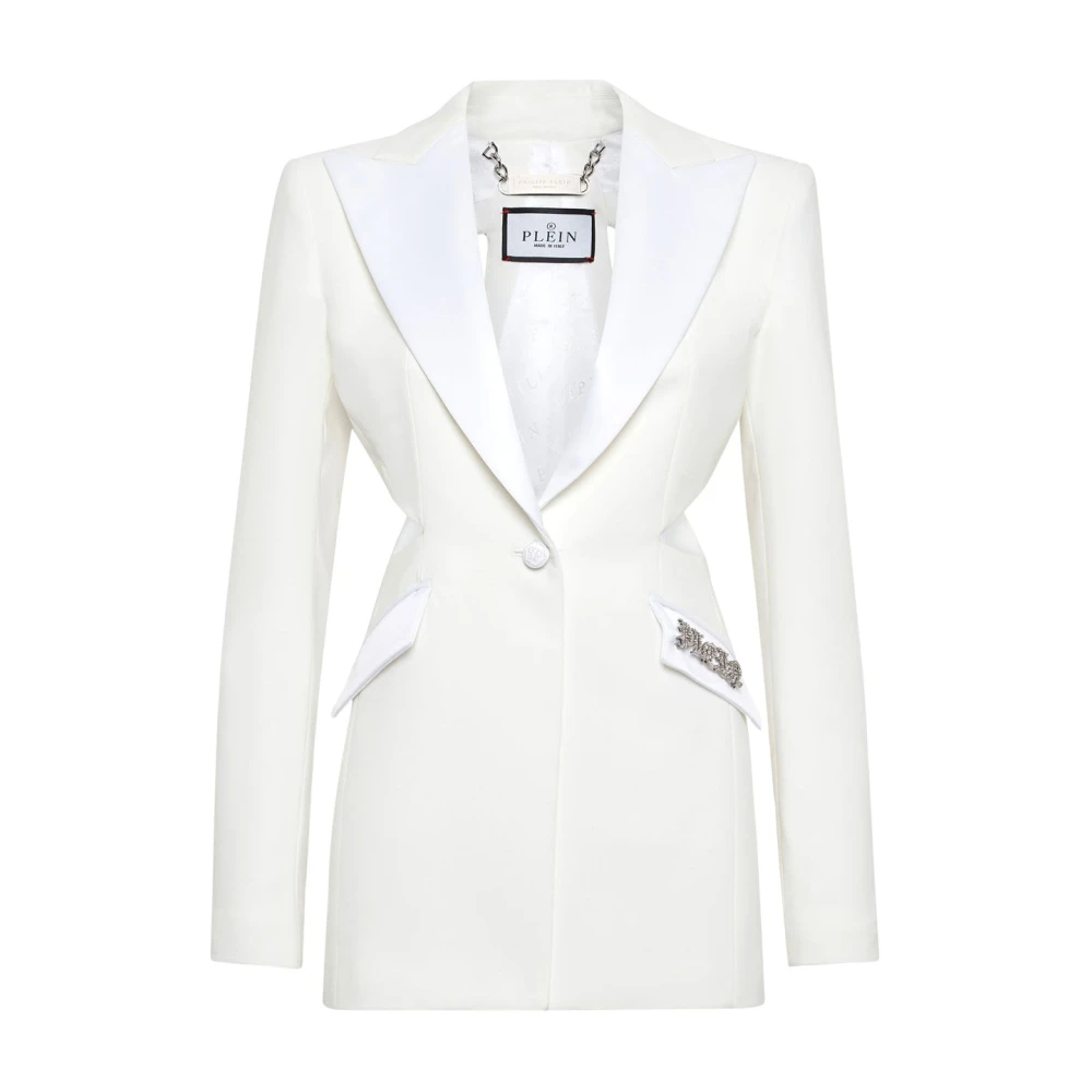 Philipp Plein Stijlvolle Blazer met Uniek Ontwerp White Dames