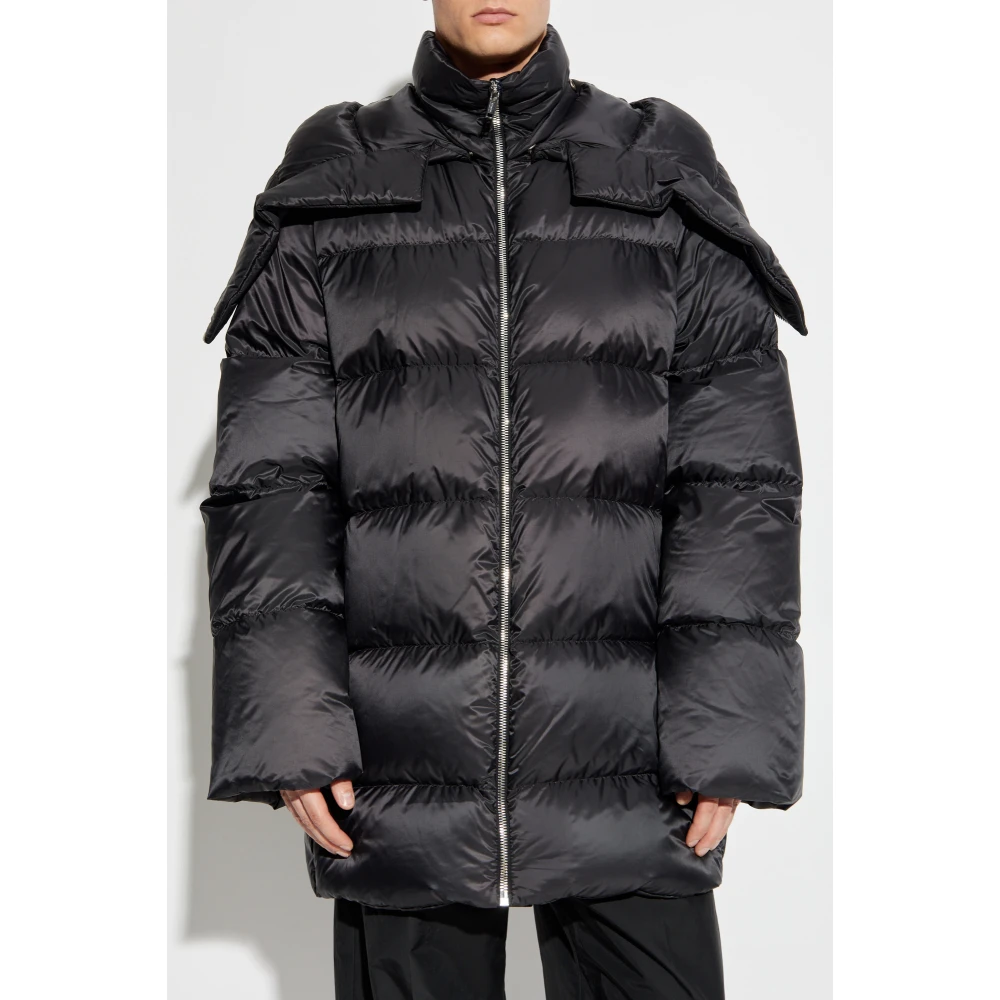 Rick Owens Zwarte Puffer Jacket Black Unisex