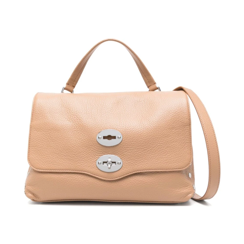 Zanellato Handbags, Female, One Size, Postina Daily Small Leather Handbag Beige