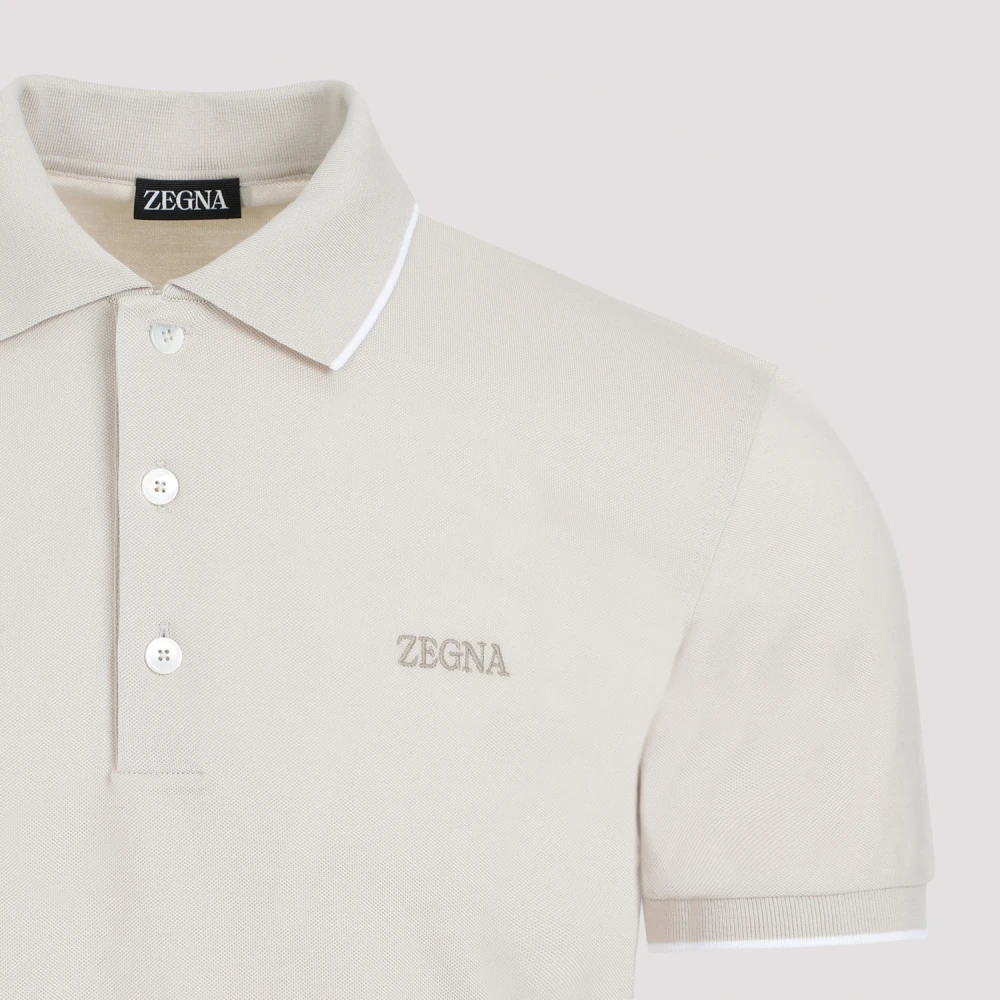 Ermenegildo Zegna Polo Shirts Beige Heren