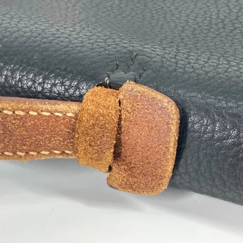 Hermès Vintage Pre-owned Leather briefcases Black Heren