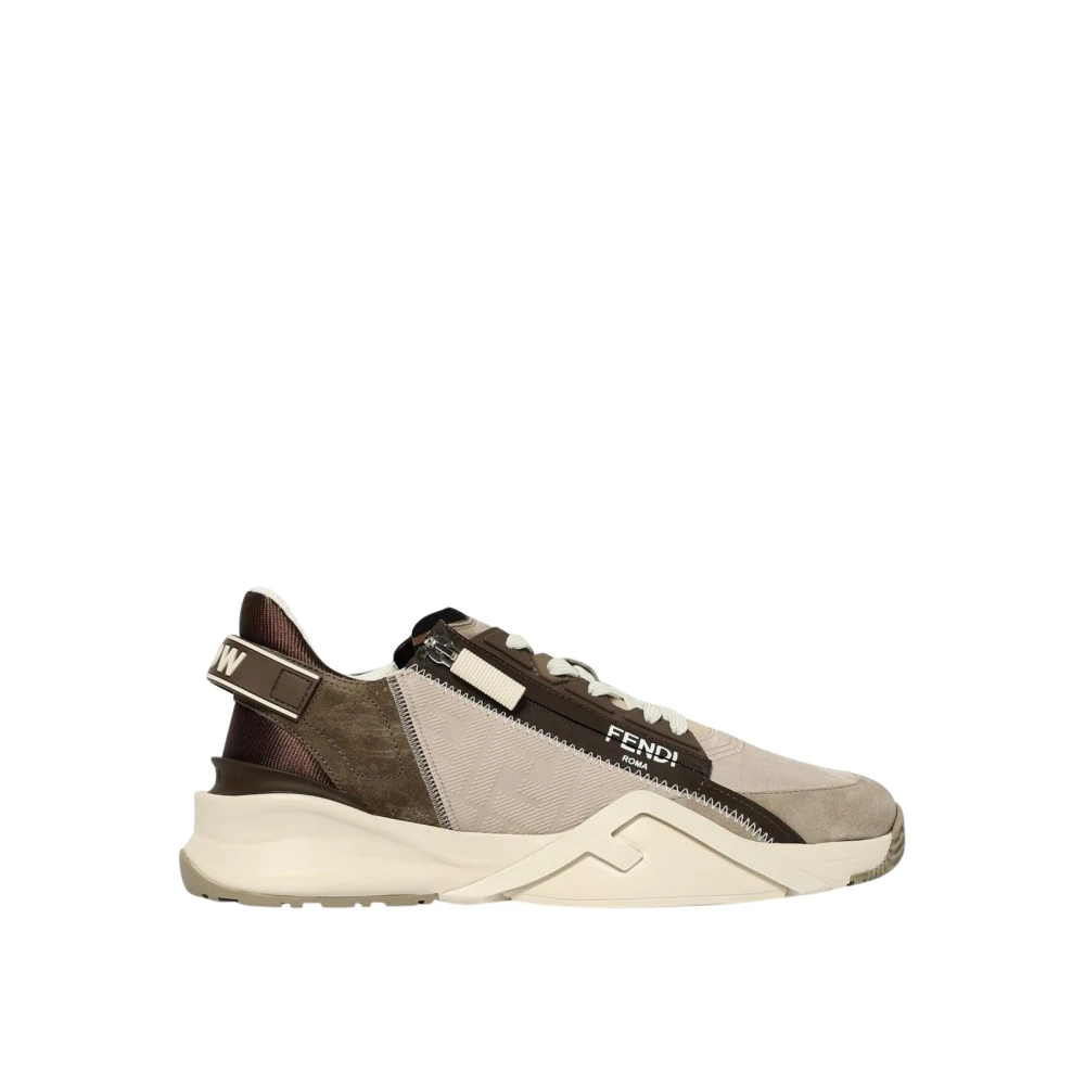 Fendi Men's Beige Sneakers, 11 Uk, Low Top Trainers