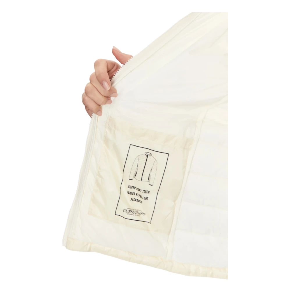 Guess Lichtgewicht Nylon Parka Jas White Dames