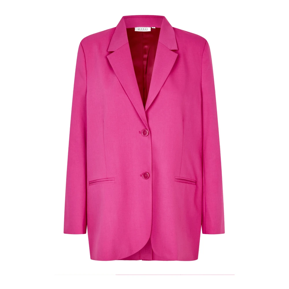 Masai Elegante Blazer in Fuchsia Rood Red Dames