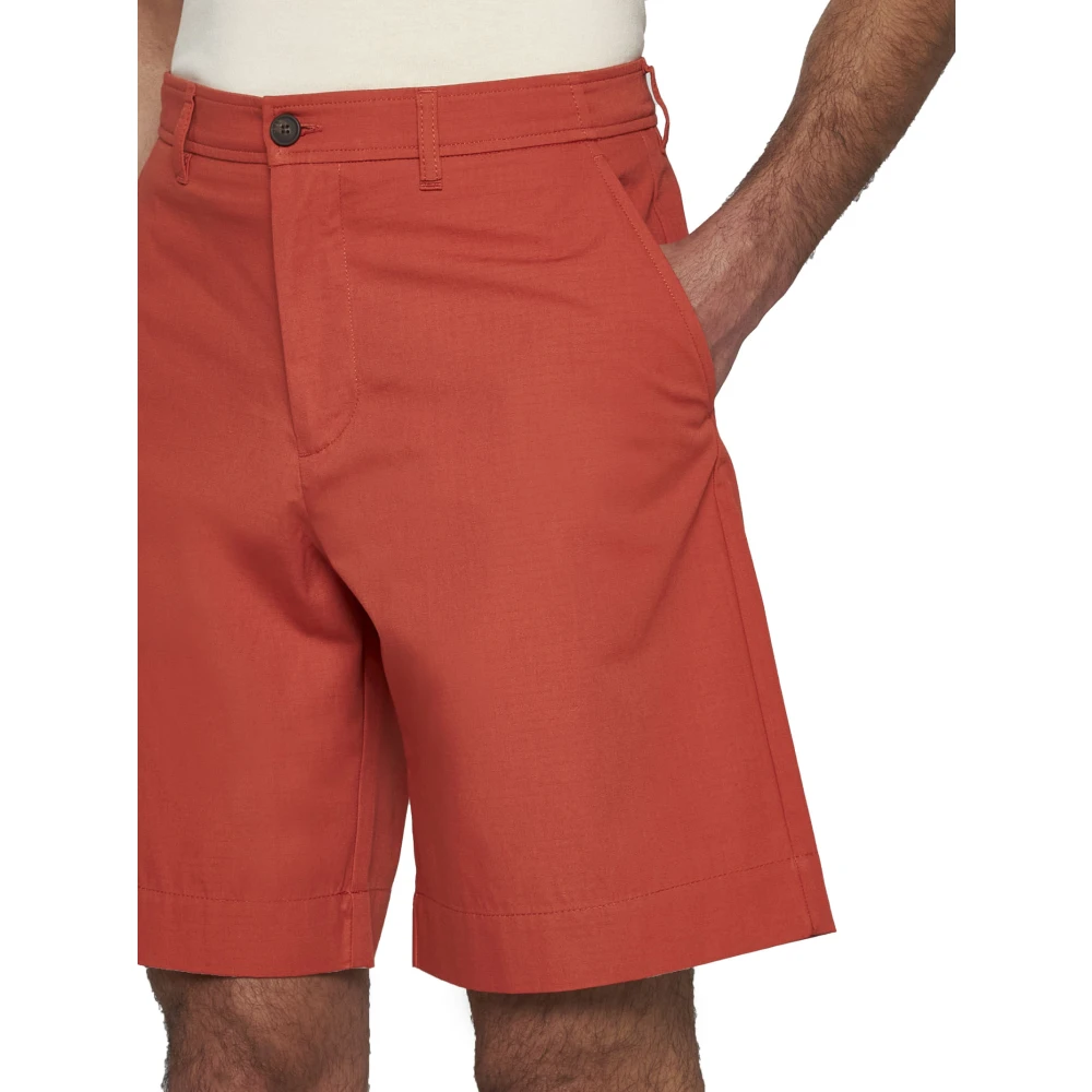 Maison Kitsuné Stijlvolle Shorts voor Mannen Orange Heren