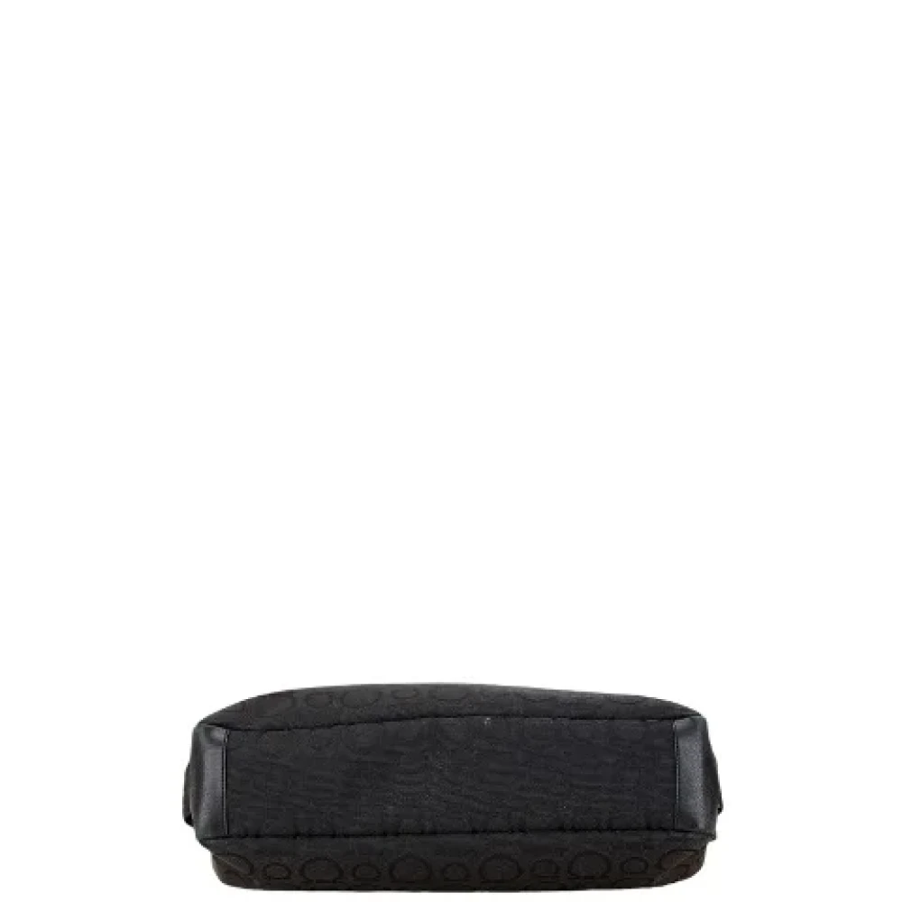 Salvatore Ferragamo Pre-owned Canvas shoulder-bags Black Dames