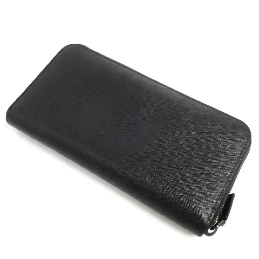 Prada Vintage Pre-owned Leather wallets Black Dames