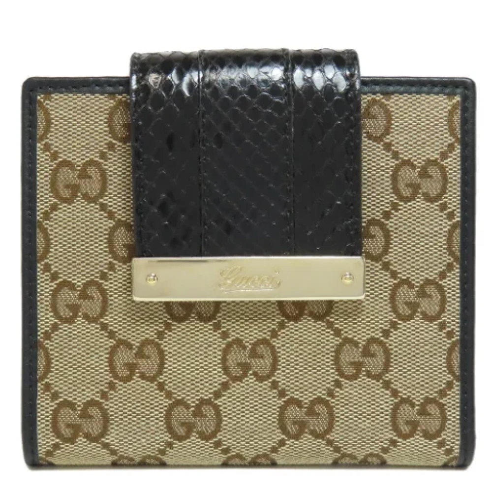 Gucci Vintage Pre-owned Canvas wallets Brown Dames