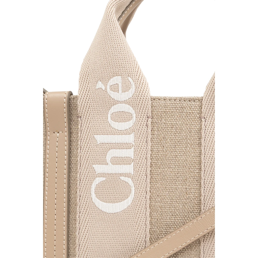 Chloé Tas Woody Klein Beige Dames
